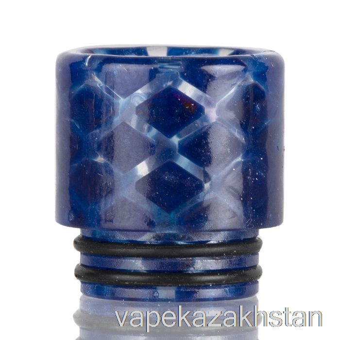 Vape Disposable 810 Clear Snakeskin Resin Drip Tip Dark Blue